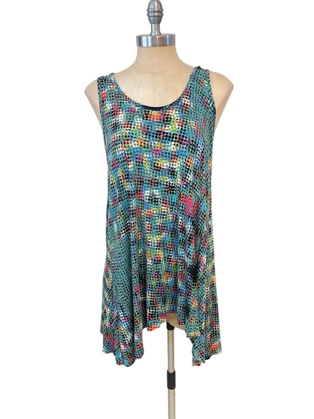 Cabi #301 Racerback Trapeze Hooked Tank Tunic Top Medium